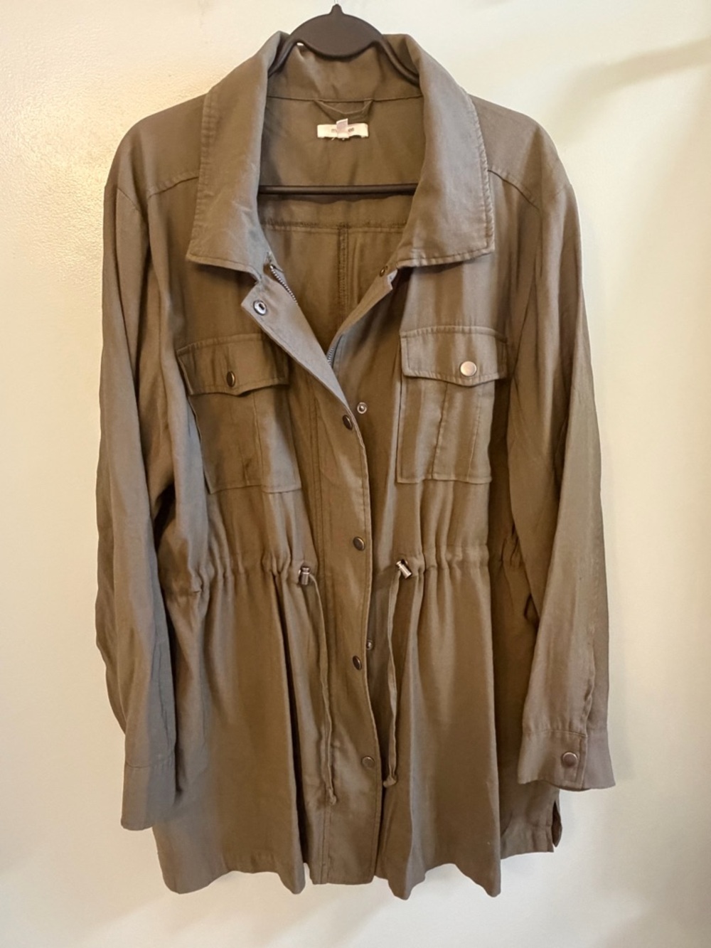 Maurices Olive Utility Anorak Jacket with Drawstring